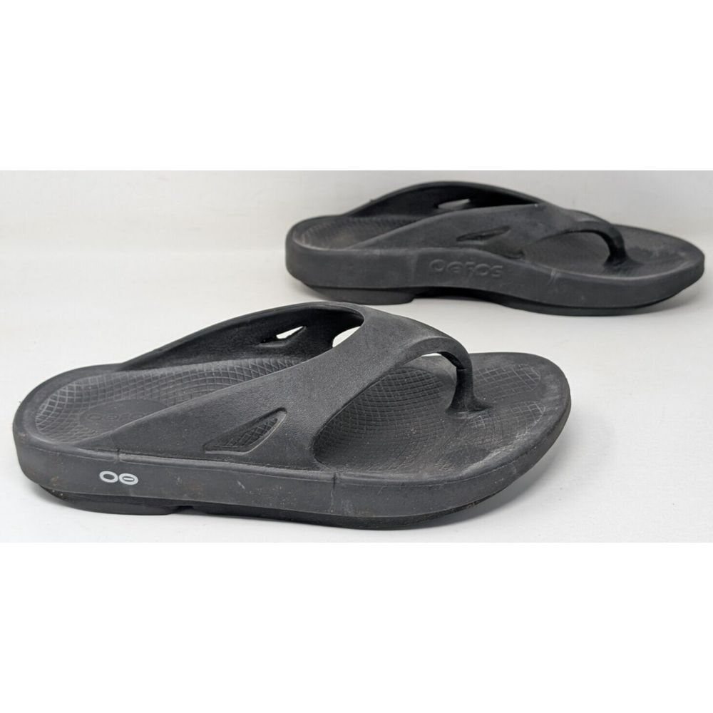 OOFOS OOriginal Recovery Foam Open Toe Sandals Black Men's 9 Women's 11 EU Sz 42